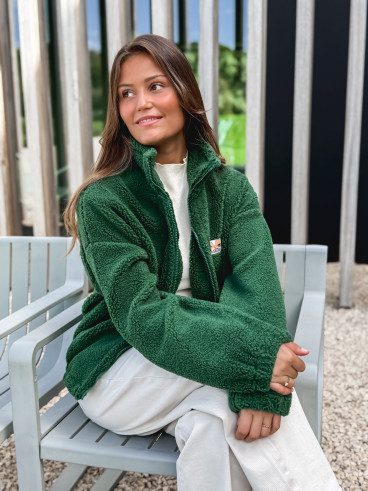 Gilet en teddy Mira - Vert sapin Gilet en teddy Mira - Vert sapin