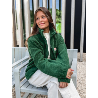 Gilet en teddy Mira - Vert sapin