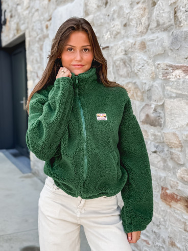 Gilet en teddy Mira - Vert sapin Gilet en teddy Mira - Vert sapin