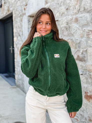 Gilet en teddy Mira - Vert sapin Gilet en teddy Mira - Vert sapin