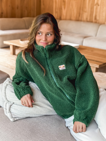 Gilet en teddy Mira - Vert sapin Gilet en teddy Mira - Vert sapin