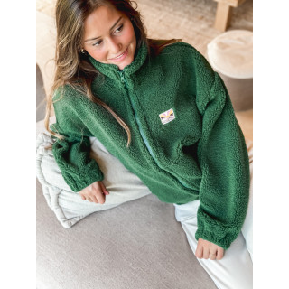Gilet en teddy Mira - Vert sapin