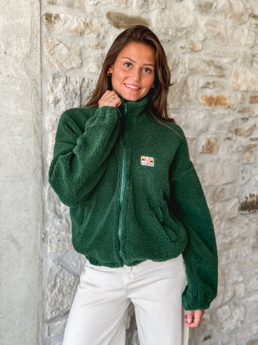 Gilet en teddy Mira - Vert sapin Gilet en teddy Mira - Vert sapin
