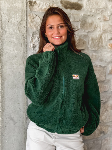 Gilet en teddy Mira - Vert sapin Gilet en teddy Mira - Vert sapin