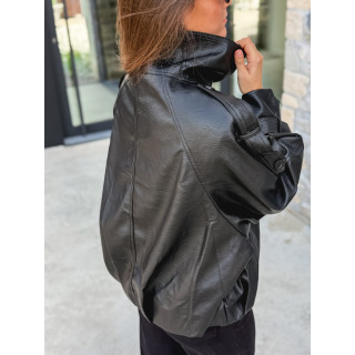 Veste en simili cuir Némia - Noir