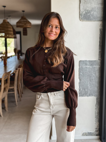 Gilet Olyna - Chocolat