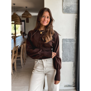 Gilet Olyna - Chocolat