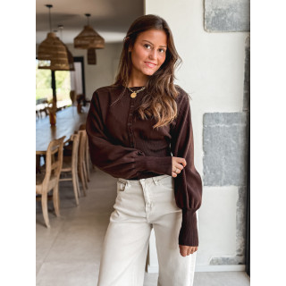 Gilet Olyna - Chocolat