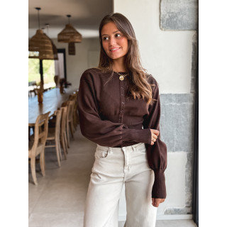 Gilet Olyna - Chocolat