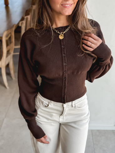 Gilet Olyna - Chocolat