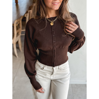 Gilet Olyna - Chocolat
