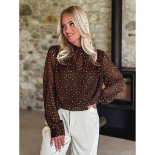 Blouse à pois Xenia - Chocolat