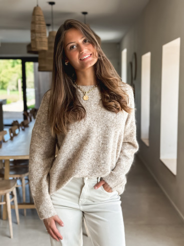 Pull Elyna - Taupe Pull Elyna - Taupe
