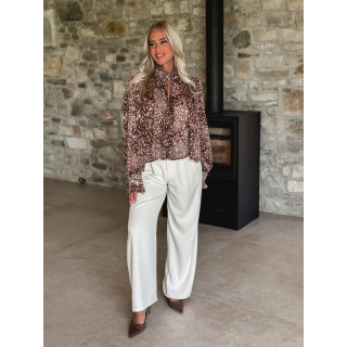 Blouse à motif Freya - Chocolat