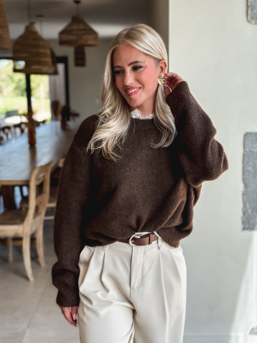 Pull Véllana - Chocolat