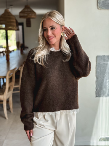 Pull Véllana - Chocolat