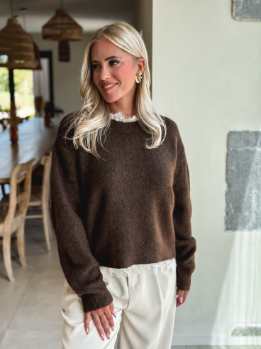 Pull Véllana - Chocolat