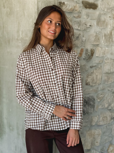 Chemise vichy Orélyne - Marron Chemise vichy Orélyne - Marron