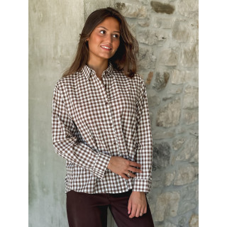 Chemise vichy Orélyne - Marron