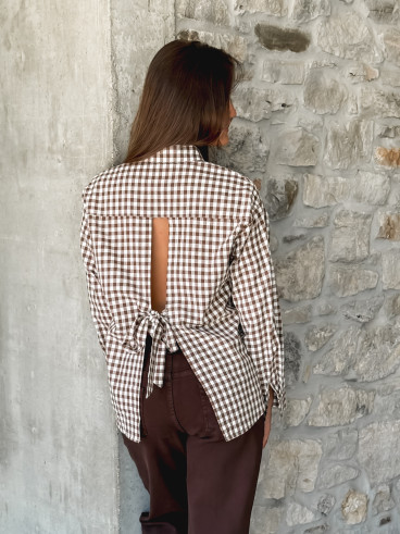 Chemise vichy Orélyne - Marron Chemise vichy Orélyne - Marron