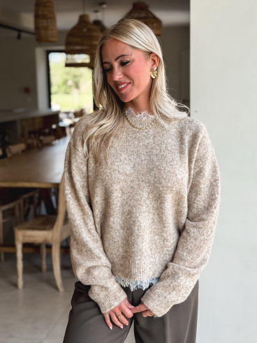 Pull Véllana - Beige sable Pull Véllana - Beige sable
