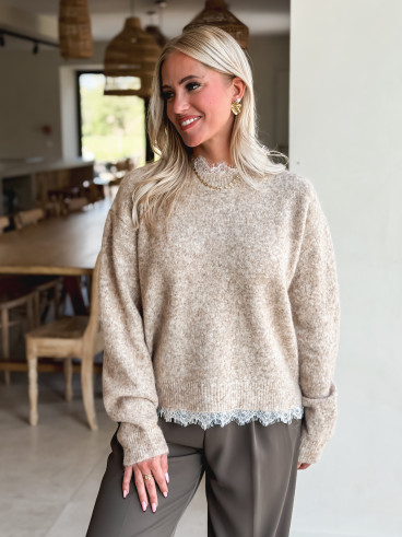 Pull Véllana - Beige sable Pull Véllana - Beige sable