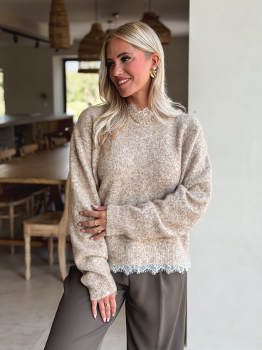 Pull Véllana - Beige sable Pull Véllana - Beige sable
