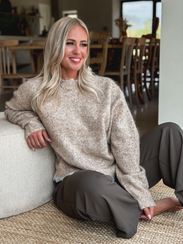 Pull Véllana - Beige sable Pull Véllana - Beige sable