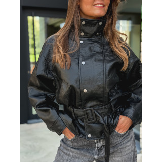 Veste simili cuir Zéliana - Noir