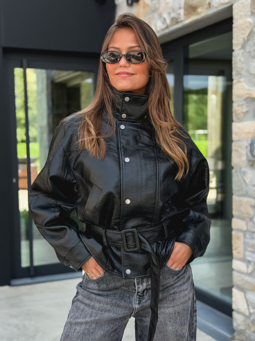Veste simili cuir Zéliana - Noir Veste simili cuir Zéliana - Noir
