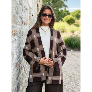 Gilet Zaélia - Camel/Chocolat