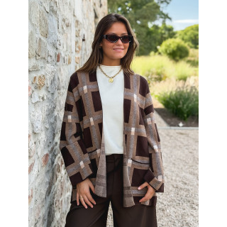 Gilet Zaélia - Camel/Chocolat