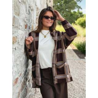 Gilet Zaélia - Camel/Chocolat