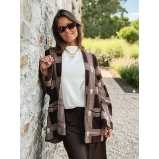 Gilet Zaélia - Camel/Chocolat