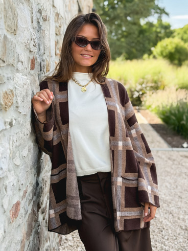 Gilet Zaélia - Camel/Chocolat