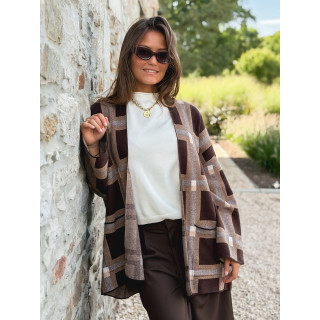 Gilet Zaélia - Camel/Chocolat
