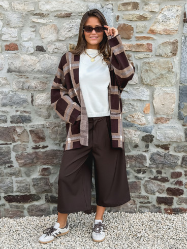 Gilet Zaélia - Camel/Chocolat