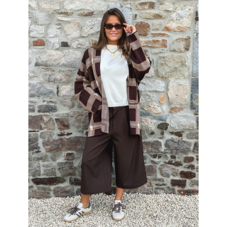 Gilet Zaélia - Camel/Chocolat
