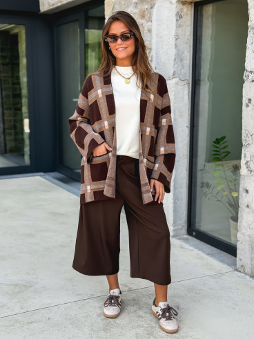 Gilet Zaélia - Camel/Chocolat