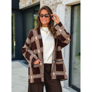 Gilet Zaélia - Camel/Chocolat