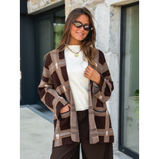 Gilet Zaélia - Camel/Chocolat