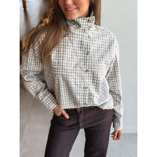 Chemise à carreaux Graziella - Beige/Chocolat