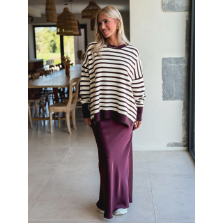 Jupe longue Vaïana - Aubergine