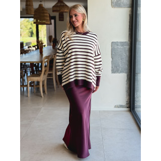 Jupe longue Vaïana - Aubergine