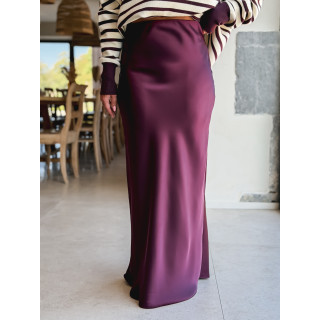 Jupe longue Vaïana - Aubergine