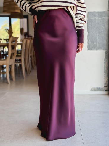 Jupe longue Vaïana - Aubergine