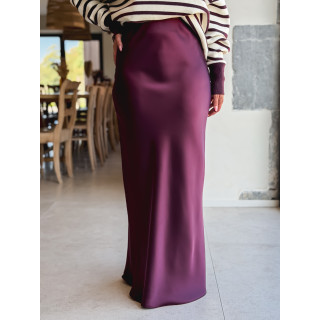 Jupe longue Vaïana - Aubergine