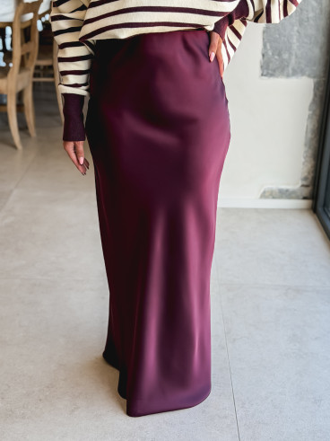 Jupe longue Vaïana - Aubergine