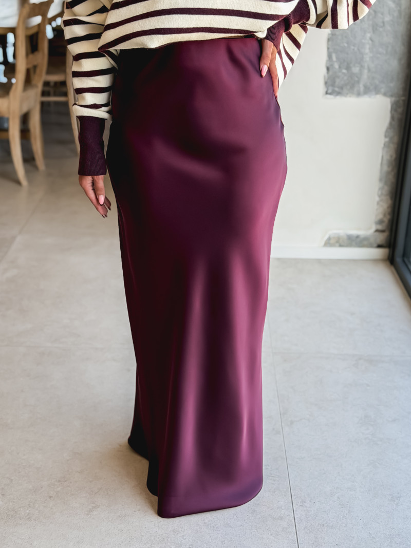 Jupe longue Vaïana - Aubergine