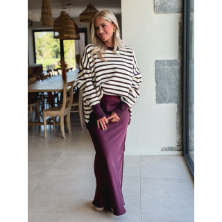 Jupe longue Vaïana - Aubergine